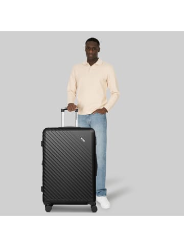 Check.In Paradise 2.0 4 Rollen Trolley L 78 cm mit Dehnfalte in black