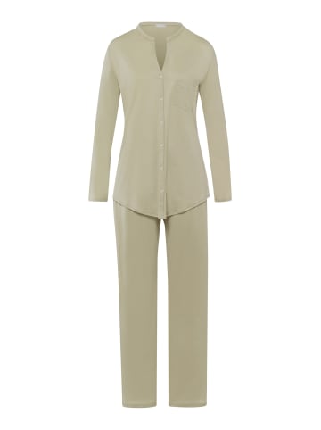 Hanro Langarm Pyjama Cotton Deluxe in moss green