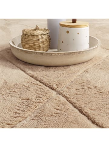 KADIMA DESIGN Waschbarer Teppich waschmaschinenwaschbar Unifarben Küche, Flur in Beige