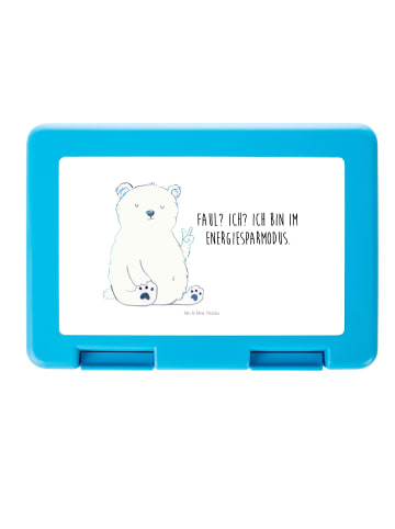 Mr. & Mrs. Panda Bentobox Eisbär Faul mit Spruch in Weiß