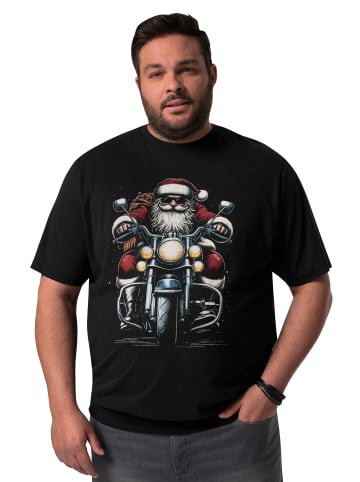 Men Plus Kurzarm T-Shirt in schwarz