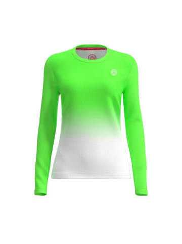 BIDI BADU Crew Gradiant Longsleeve - neon green, white in Neongrün/Weiß