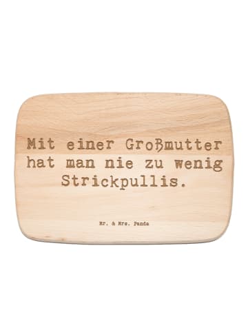Mr. & Mrs. Panda Schneidebrett Holz Spruch Großmutter Strickpull... in Transparent