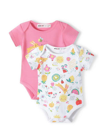 Minoti 2er-Set: Kurzarmbody tulip 7 in pink