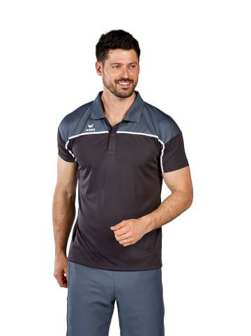 erima Herren Change By Erima Poloshirt in black grey/slate grey/weiß