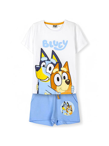 Cerda 2tlg.Outfit T-Shirt & Shorts Bluey & Bingo in Weiß