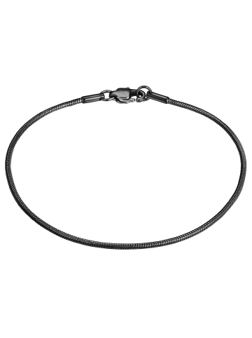 True Rebels Armband aus Edelstahl in schwarz
