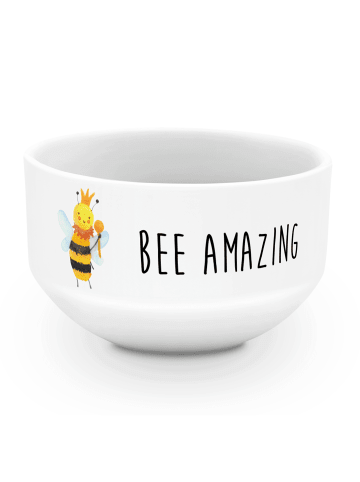 Mr. & Mrs. Panda Müsli Schüssel Biene König mit Spruch in Weiß