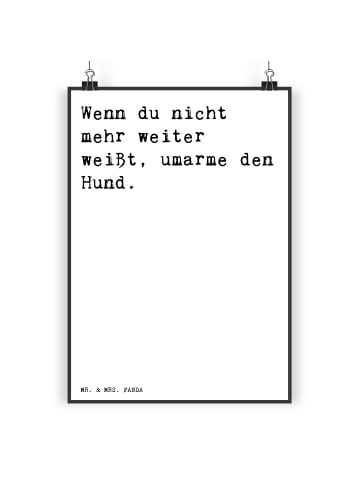 Mr. & Mrs. Panda Poster Wenn du nicht mehr... mit Spruch in Weiß