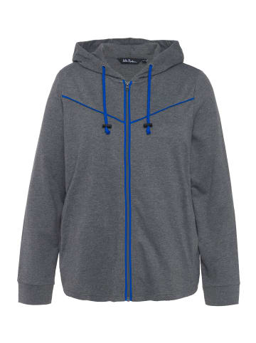 Ulla Popken Sweatjacke in grau melange
