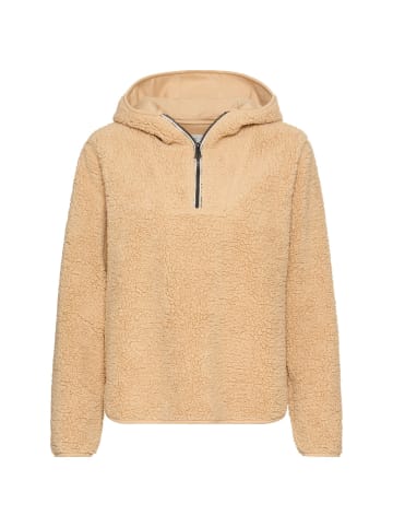 Camel Active Kapuzenpullover aus Teddyfleece in Karamell