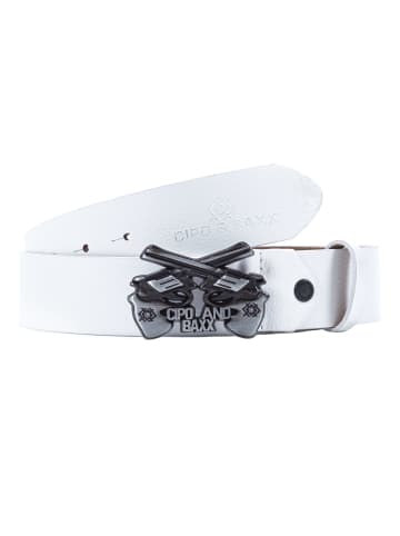 Cipo & Baxx Cipo & Baxx Herren Gürtel CG148 White 110cm x 3,8cm
