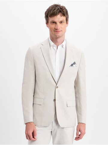 Nils Sundström Sakko mit Leinenanteil in sand