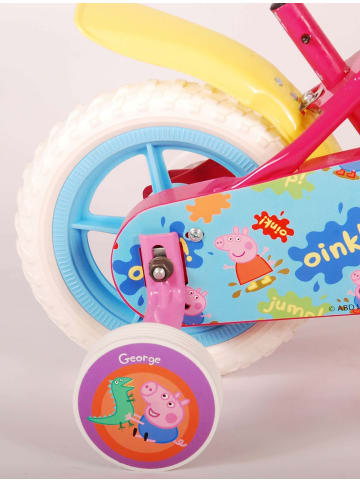 Volare Kinderfahrrad Peppa Pig Fahrrad 10 Zoll Kinderrad in Pink / Blau 2 Jahre