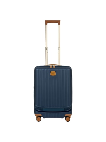 BRIC`s Capri - 4-Rollen-Kabinentrolley mit Vortasche 55 cm in blau