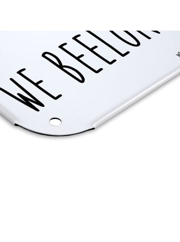 Mr. & Mrs. Panda tafel Biene Verliebt mit Spruch in Weiß