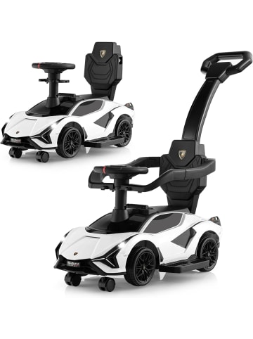 COSTWAY 3-in-1 Lamborghini Rutschauto in Weiß