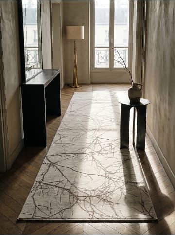 KADIMA DESIGN Teppichläufer Abstrakt pflegeleicht Wohnzimmer Schlafzimmer Flur in Creme