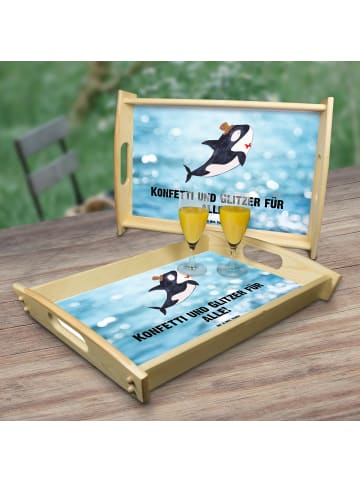 Mr. & Mrs. Panda Serviertablett Orca Zylinder mit Spruch in OZeichenanblue