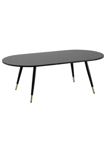 KADIMA DESIGN Couchtisch 120x60x41,5 cm mit Marmor Optik Modern, Design in Schwarz