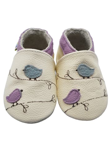 Yalion Baby Krabbelschuhe aus Leder, weiche Lauflernschuhe mit rutschfester Sohle