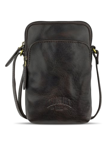 KLONDIKE 1896 Mountain Handytasche Leder 11 cm in dunkelbraun