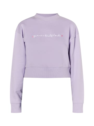 myMo Damen Sweatshirt Cropped in Violett