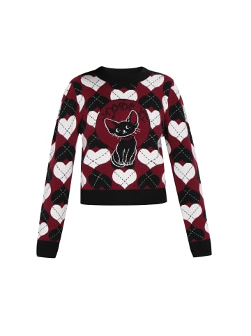 myMo ROCKS Sweater in black burgundy
