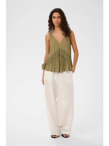 Soaked in Luxury Kurzarm-Bluse SLKleio Lockere Passform in Dusky Green