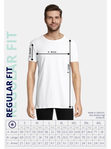 Salzhaut Rundhals T-Shirt für Herren in weiß