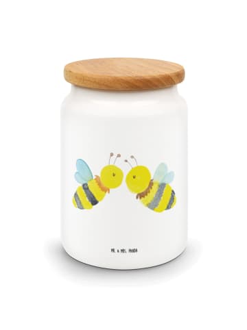 Mr. & Mrs. Panda Aufbewahrungsdose Mit Deckel Biene Liebe ohne S... in Weiß