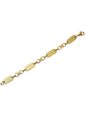 Adeliás Unisex Armband aus Edelstahl 21 cm in gold