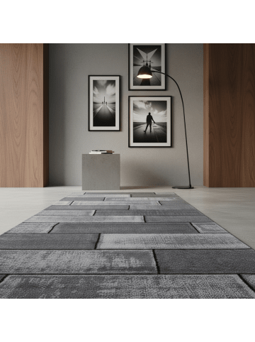 KADIMA DESIGN Teppich Kurzflor Waschbar Steine INN Strapazierfähig OEKO-TEX