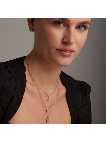 Luxenter Rhodium-plated sparkling zirconia necklace - Alphabet