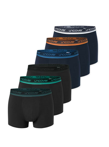 UNCOVER BY SCHIESSER Trunk Cotton Serie in dunkelblau/schwarz