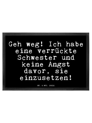 Mr. & Mrs. Panda Fußmatte Geh weg! Ich habe... mit Spruch in Schwarz