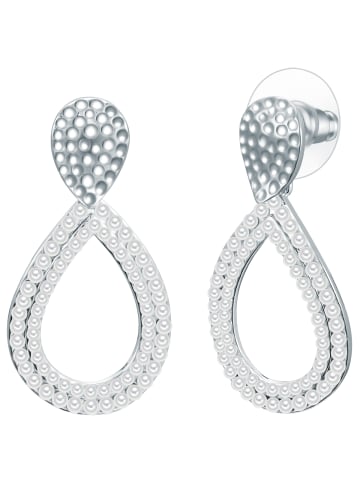 Lulu & Jane Ohrringe aus Metall-Legierung mit Perle (synth.) in silber