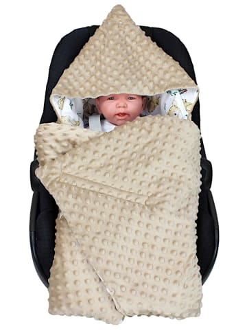 TupTam Baby Einschlagdecke für Autositz 2er SET in braun