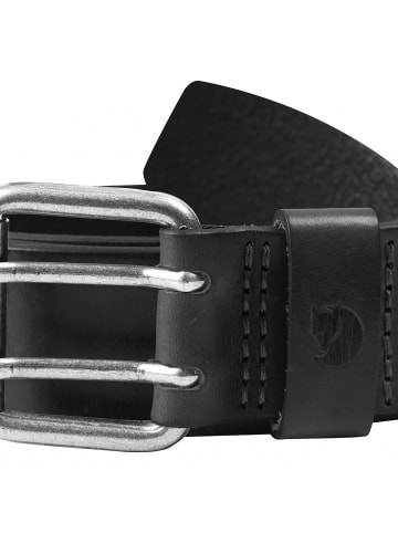 FJÄLLRÄVEN Ledergürtel Singi Two-pin Belt in Schwarz