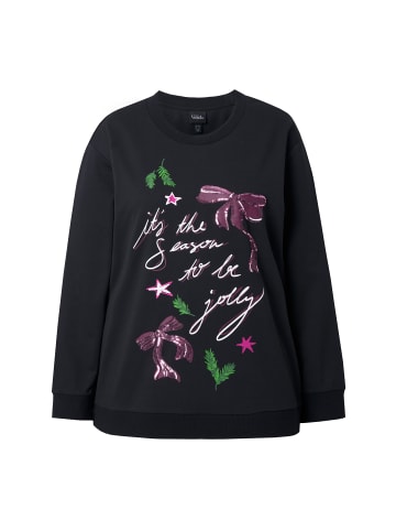 Ulla Popken Sweatshirt in schwarz