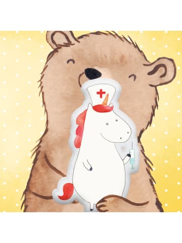 Mr. & Mrs. Panda Kissen Einhorn Krankenschwester ohne Spruch in Weiß