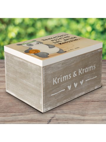 Mr. & Mrs. Panda Aufbewahrungsbox Panda Basketball Design mit Sp... in Weiß