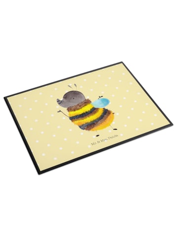 Mr. & Mrs. Panda Schreibauflage Hummel flauschig ohne Spruch in Gelb Pastell