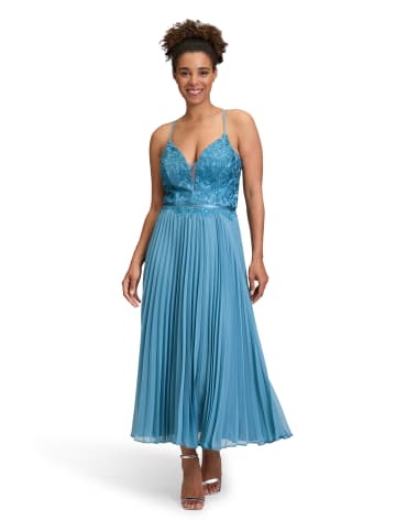 Vera Mont Abendkleid mit Stickerei in Shiny Bluestone