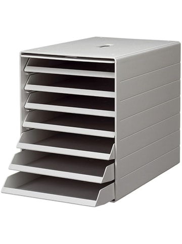 Durable Schubladenbox Idealbox Plus A4 7 Fächer grau