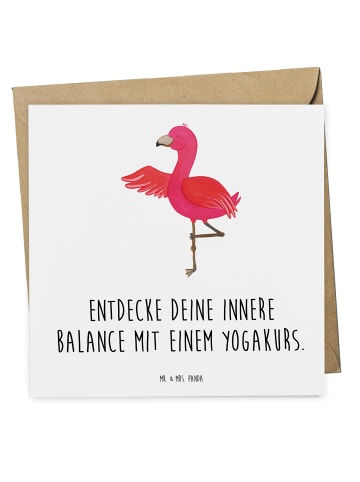 Mr. & Mrs. Panda Gutschein Innere BalanZeichen Yogakurs mit Spruch in Weiß