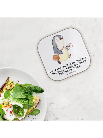 Mr. & Mrs. Panda Tischschoner Postbote Herz mit Spruch in Weiß