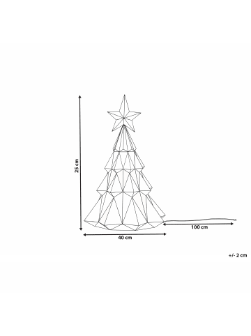 Beliani Dekobeleuchtung UNUKA in Bunt - (W) 26 x (H) 40 x (L) 26 cm
