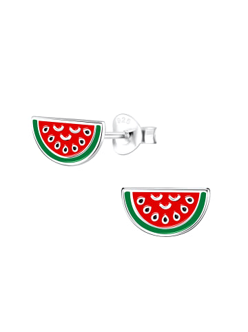 Alexander York Ohrringe, Ohrstecker MELONE in 925 Sterling Silber, 2-tlg. in red