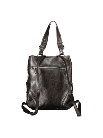 Desigual Schwarz Polyurethan Damen Rucksack